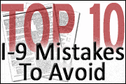 Top Ten I-9 Mistakes To Avoid